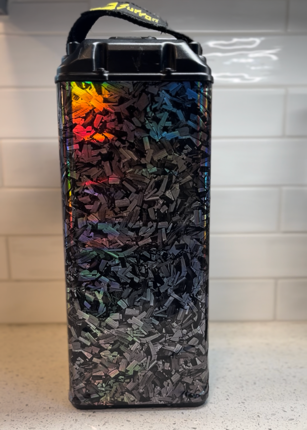 Holographic Carbon Fiber Surron Battery Wrap